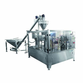 Pre-made bag rotary packing machine unit
